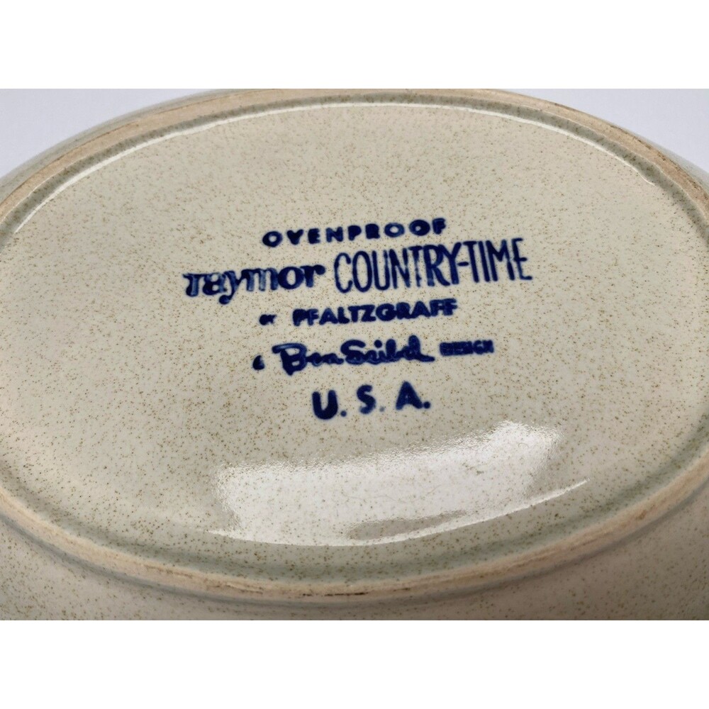 Vintage Pfaltzgraff ✨Ben Seibel Designs Country-Time Serving Platter Gray & Blue - Picture 4 of 4